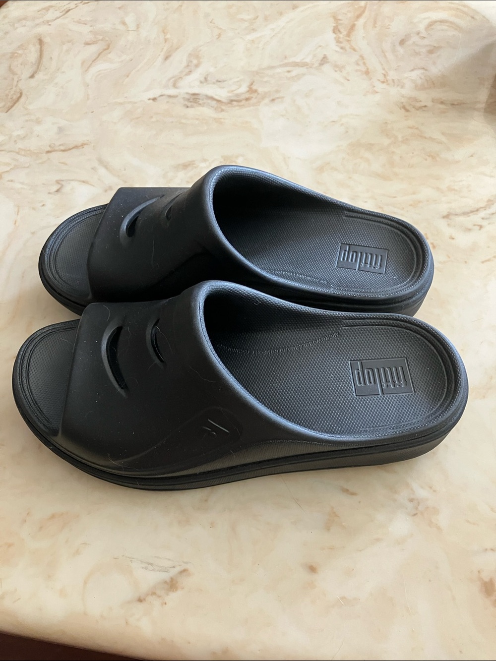 FitFlop Women’s Black Slip-On Sandals - Picture 2 of 3